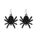 Orecchini a forma di ragno nero con pietre preziose nere per la festa di Halloween - Stile Ragno Nero Doppio Strass