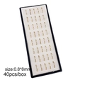 Golden stainless steel nose rings 40-piece set in size 0.8x8mm displayed in a gift box - Circle / 40pcs/box / Gold