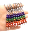 Regenbogen-Kristallperlen Schlüsselanhänger mit Chakra-Steinen für Taschen und DIY-Schmuck - 7 Chakra Perlen