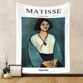 Detail of bohemian tapestry featuring Henri Matisse art style and fine fabric texture - Gt517-4 / 73X95CM (Brushed Fabric)