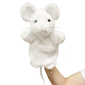 Marionnette à main souris blanche en peluche douce pour enfants et jeux de rôle - Souris Blanche