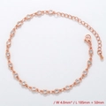 Detail showing 4.0mm width and adjustable 185mm length of the zircon rose gold bracelet - Bracelet / Rose Gold / White Zirconia