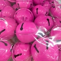 Pack of 50mm pink snowflake bells for Christmas DIY decorations and pet accessories - Christmas Painted Rose Red