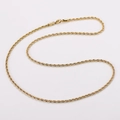 Collana a corda dorata in acciaio inossidabile 304 placcato oro 18k con chiusura a moschettone - Oro 3MM 45CM