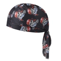 Elastic bandana pirate hat with black skull and dagger print for cycling and sports - Pirate Pattern No.7