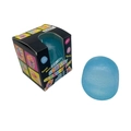 Blue translucent squishy sensory toy with rainbow sugar design and retail packaging - Small Blue Boxed Maltose Candy