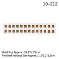 3D 26-letter silicone mold for resin and clay DIY crafts measuring 24.6x5.2x2cm - Gray