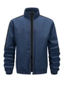 Giacca sportiva outdoor da uomo blu scuro con collo alto e pannelli neri - XS / Blu scuro