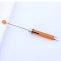 DIY retractable multi-function office pointer pen in vibrant orange and silver finish - Khaki Orange