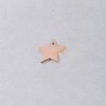 Detailed view of a rose gold star-shaped stainless steel pendant for DIY jewelry making - Rose Gold