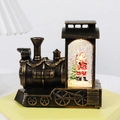 Boule à neige train de Noël bronze avec Père Noël et décoration lumineuse LED chaleureuse - Train Père Noël