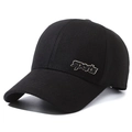 Classic black baseball cap featuring sports embroidery for outdoor casual sun protection - Embroidery Sports Black