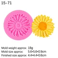 Stampo in silicone rosa a margherita con campione giallo per torte fondant e gesso DIY - Stile Girasole(15-71) / Rosa