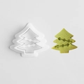 Set stampo per biscotti a forma di albero di Natale con timbro e biscotto verde - E0844-Albero di Natale