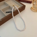 Collier blanc style grosse perle artificielle (3#)