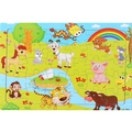 30-piece wooden animal puzzle for kids featuring colorful cartoon zoo animals model LA-884 - Twelve Zodiac Animals (LA-884)