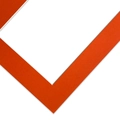 Vibrant orange mat board for A4 frames featuring clean-cut white core and paper texture - Orange