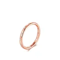 Anello sottile in argento sterling S925 oro rosa con scintillanti zirconi rotondi - Taglia US 6 / Oro rosa
