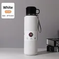 White 1500ML 316 stainless steel vacuum insulated sports flask with matte finish texture - 1500ml / Snowball White