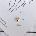 Dettaglio del ciondolo a cuore croce 14x11mm con perla per la creazione di gioielli - 7# Cuore Piccolo Oro Lucido