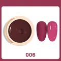 Solid nail gel polish in deep wine red color 006 with matte and glossy finish samples - Solid Gel 06