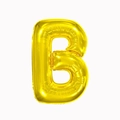 Golden foil balloon in letter B shape with metallic finish for birthday party decoration - 16-inch Gold Slim Letter Aluminum Foil Balloon (b)