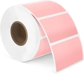 Pink rectangular thermal adhesive label roll with rounded corners for Phomemo printers - 2.25*1.25 Inch-1000pcs (Roll) / Pink