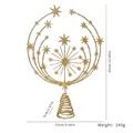 Champagne gold 33cm star Christmas tree topper with glitter finish and spiral base - Gold Many Stars Tree Topper