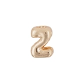 Minimalist gold-plated bubble number 2 pendant charm for DIY jewelry making accessories - Letter Z / Gold