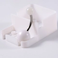Piercing all'ombelico in acciaio inossidabile con sfere classiche in acrilico bianco - 1.6x10mm / Stile Acrilico Bianco (7#)