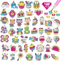 48 PCS DIY children's 5D diamond painting sticker kit with unicorns and sweet dessert motifs - SYT-8