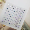 Iridescent AB crystal face stickers in geometric shapes for fairy makeup styling - BJA-303 (AB Color Square)