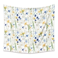 Dettaglio di arazzo bohémien con motivi floreali ad acquerello su sfondo bianco - 73X95CM (Spazzolato Transfrontaliero) / ZJ623-32/Mughetto Margherita