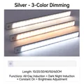 Barra LED argento con sensore, modalità bianco caldo e freddo e design sottile - 10cm / Argento