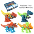 4-pack DIY take apart dinosaur building toys with screwdriver for kids puzzles - 4 Dinosaurs + 2 Screwdrivers Set (2002-1)