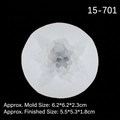 White silicone mold for DIY 3D peony and rose flower shaped fondant cake decorations - Style 4 / Clear
