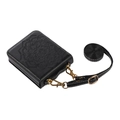 Funda negra para Samsung ZFlip con relieve de mandala y correa ajustable cruzada - Samsung Z Flip4 / Negro