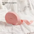 Pink wool felt ribbon 5cm wide for DIY Christmas crafts and elegant gift wrapping - 5cm (W) x 5m (L) / Pink