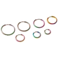 Orecchini a cerchio in acciaio inossidabile arcobaleno in varie dimensioni lucide - 2.0mm*14mm / Colorato