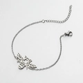 Minimalistische zilveren roestvrijstalen armband met holle bijenhanger en karabijnsluiting - Holle Bijen Stijl / Zilver