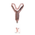 Rose gold letter Y foil balloon for birthday party decorations with card packaging - 16" / Rose Gold Letter Y (With Backing Card)
