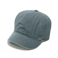 Vue détaillée de la casquette en coton bleu-gris à bord court avec texture délavée - M (56-58cm) / Gris