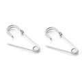 Orecchini a forma di graffetta argentata con design a serpente per un look minimalista - Argento (Stile Spilla)