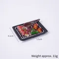 Miniatur-BBQ-Platte mit Fleisch und Gemüse auf schwarzem Tablett für das Puppenhaus - Tintenfisch Grillplatte - Ohne Ring