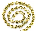 Men's punk skull bracelet with golden finish and interlocking metal toggle clasp - Skull Necklace (Gold/70cm) / Gold