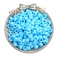100 Pièces/Paquet (9x6mm) / Couleur solide Bleu clair