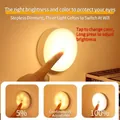 Dimmable LED night light for dorms with touch control and warm adjustable brightness - Matte White No Pattern / One-button Switch White Light Stepless Dimming