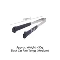 Molla da cucina media 180mm a zampa di gatto nera in acciaio inox e silicone - Medio / Nero
