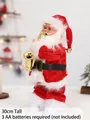 Babbo Natale elettrico con sassofono 30cm decorazione natalizia musicale casa - Babbo Natale che suona il sassofono (musicale)