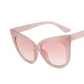 Sparkling champagne pink cat eye glasses with glitter frame and gradient lenses - Sparkling Champagne / Gradient Pink